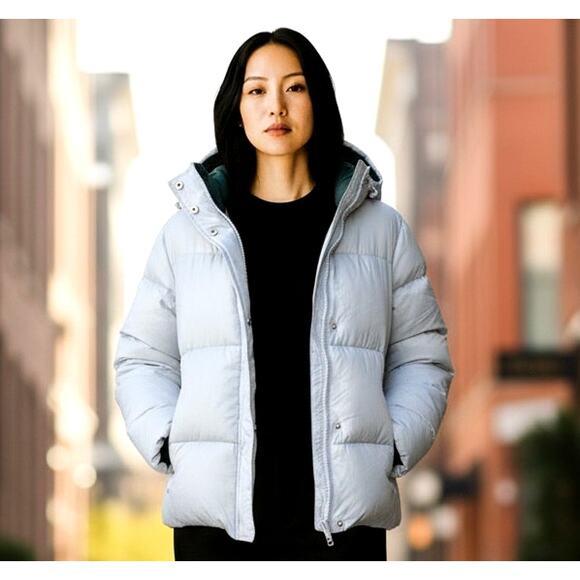 PINK NEW Marshmallow Puffer Coat Jacket Size XS Snap Front with Zipper Closure - Picture 2 of 12